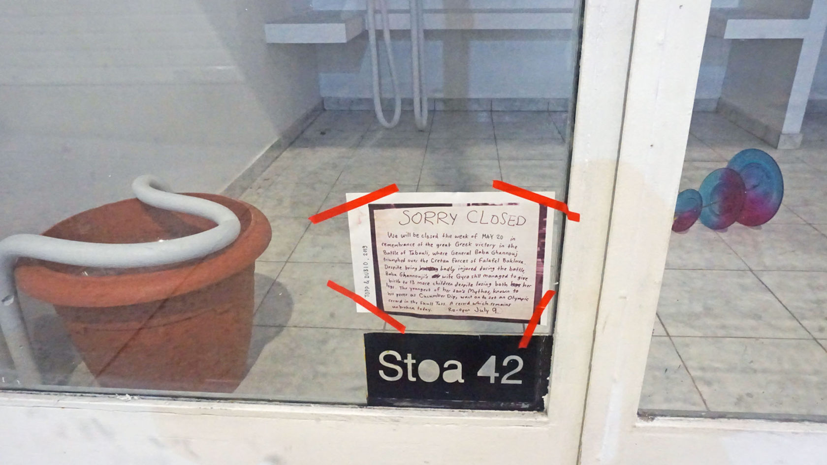 Sorry Closed / Topp & Dubio’s roadtrip door Athene (part 2)