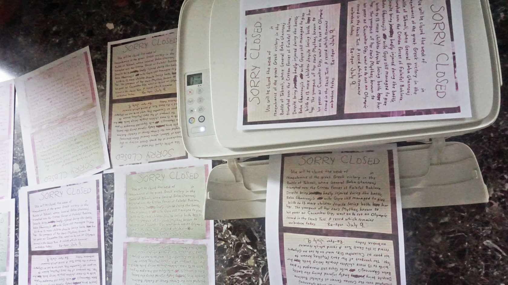 Sorry Closed / Topp & Dubio’s roadtrip door Athene (part 1)