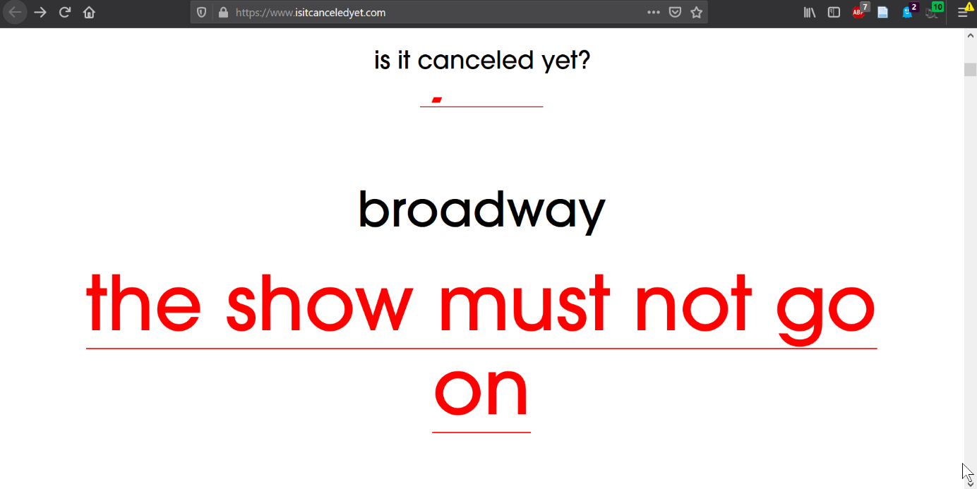 Canceled? The show must go on!