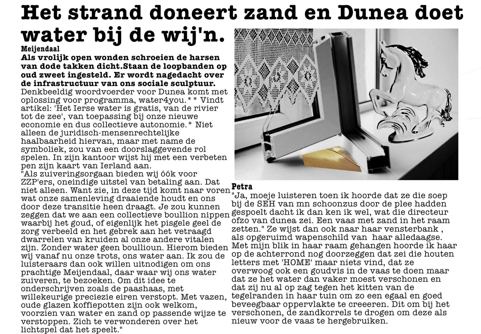Courant Dissident: Covid-20 water en zand