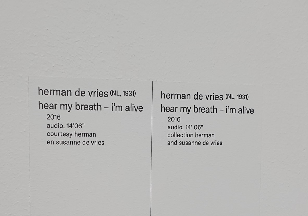 VLUCHTIG – hear my breath – i’m alive (2016) – herman de vries