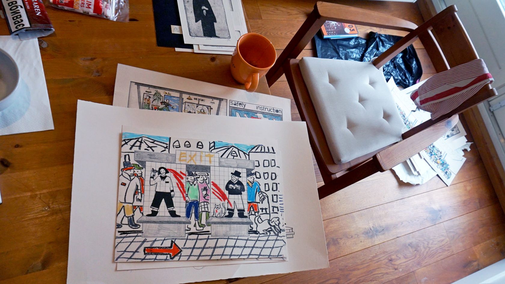 EtchingRoom1 – drawing on the edge during wartime